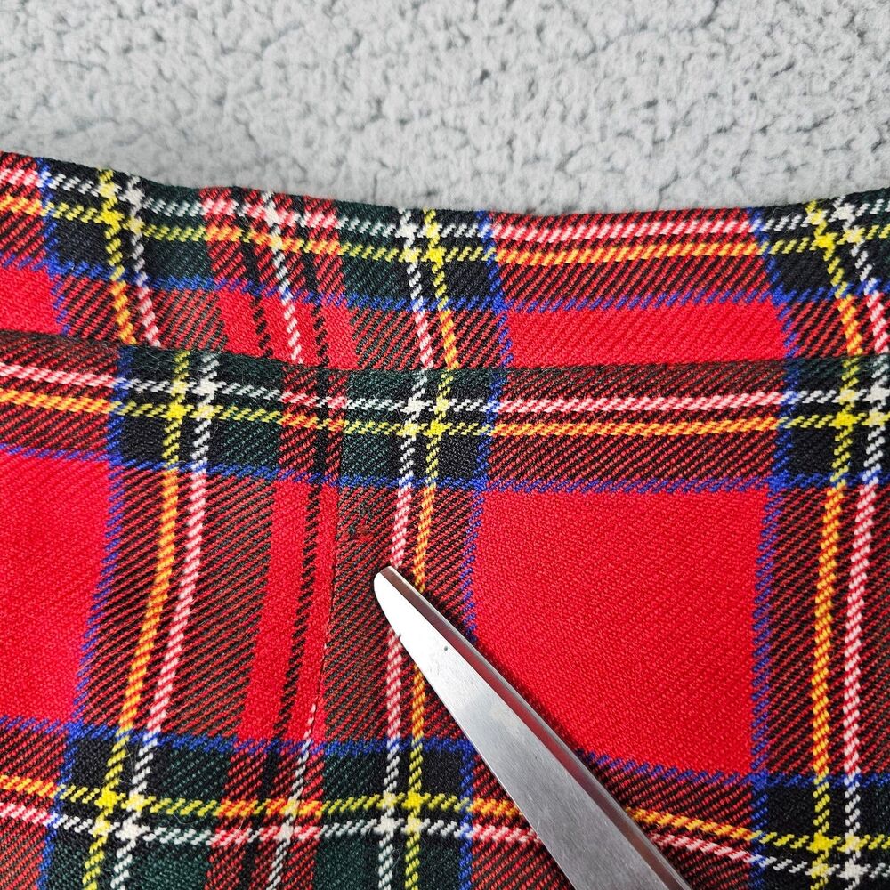 Lochcarron Kilt Skirt Women 18 Wool Midi Stewart Plaid VTG 90s Academia Heritage - Picture 4 of 10